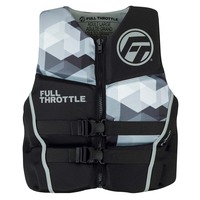 142500-701-030-22     Full Throttle Men's Rapid-Dry Flex-Back Life Jacket - M - Black/Grey     91376