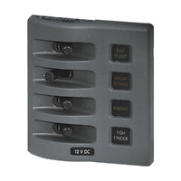 BS-4304   BLA   Blue Sea Systems WeatherDeck Switch Panel - Fused