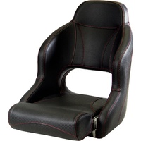 Vetus Marine Part     CHSPORTTB     PILOT, sports helm seat with flip up squab, traffic black with red stitching