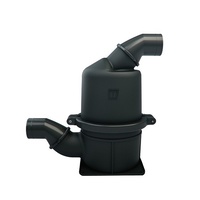 Vetus Marine Part     HPW102     Black high performance waterlock/muffler type HPW102, 102 mm rotating inlet and outlet