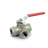 Vetus Marine Part     KRA112L     Ball valve, nickel plated brass, G1½ L, three way 