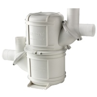 Vetus Marine Part     NLP60WHD     White HD rotatable waterlock/muffler type NLP60, with rotating inlet and outlet for Ø 60 mm hose