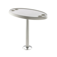 Vetus Marine Part     PTTF68     Oval table, 76 x 45 cm, with removable pedestal and base plate, fixed height 68 cm