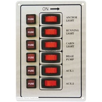 RWB537   Switch Panel -Silver 6 Sw