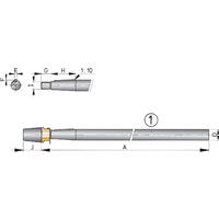 Vetus Marine Part     SA251000     Propeller shaft incl. nut with zinc anode Ø 25 mm, length 1000 mm 