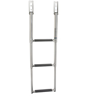 Vetus Marine Part     SLF3A     Folding stainless steel (AISI 316) boarding ladder, transom mounted, with 3 steps, unfolded length 625 mm