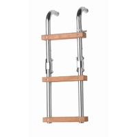 Vetus Marine Part     SLFM3     Folding stainless steel (AISI 316) boarding ladder with 3 teak steps, unfolded length 575 mm