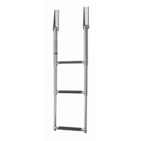 Vetus Marine Part     SLT3AW     Telescopic stainless steel (AISI 316) wide boarding ladder with 3 steps, extended length 895 mm