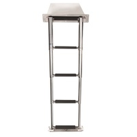 Vetus Marine Part     SLT4CA     Telescopic stainless steel (AISI 316) boarding ladder with 4 steps, stowage cassette, extended length 1160 mm