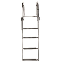 Vetus Marine Part     SLT4DA     Telescopic stainless steel (AISI 316) boarding ladder with 4 steps, extended length 1600 mm