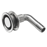 Vetus Marine Part     ST05HS     Flush air-vent nipple, stainless steel AISI 316, for hose Ø 16 mm, angled