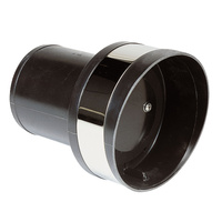 Vetus Marine Part     TC100     Synthetic transom exhaust connection with check valve, TC100, Ø 100 mm 