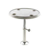 Vetus Marine Part     TPM5070     Round table, 60 cm dia, with adjustable and removable pedestal and base plate, height 50 - 70 cm