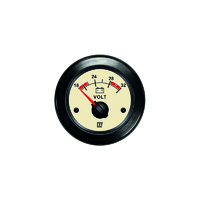 Vetus Marine Part     VLT24N     Voltmeter, cream, 24 V (20-32V), cut-out size Ø 52 mm 