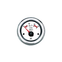 Vetus Marine Part     VLT24W     Voltmeter, white, 24 V (20-32V), cut-out size Ø 52 mm 